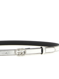 Gucci Incrocio GG Belt Silver