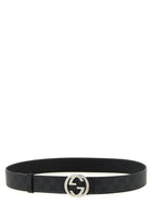 Gucci Incrocio GG Reversible Belt Black