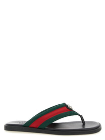 Gucci Incrocio GG Sandals Gold