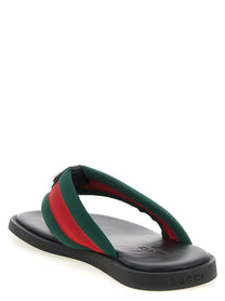 Gucci Incrocio GG Sandals Gold