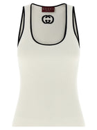 Gucci Incrocio GG Tank Top White