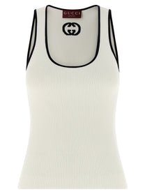 Gucci Incrocio GG Tank Top White