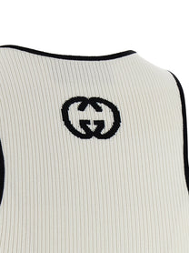 Gucci Incrocio GG Tank Top White