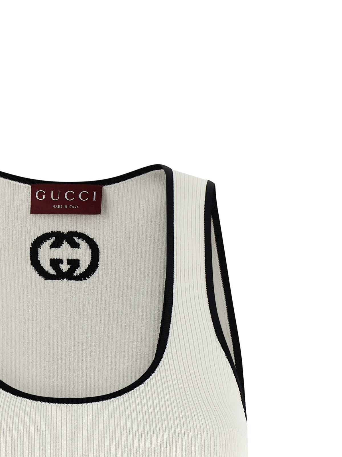 Gucci Incrocio GG Tank Top White