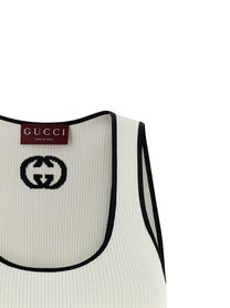 Gucci Incrocio GG Tank Top White