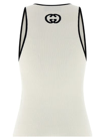 Gucci Incrocio GG Tank Top White