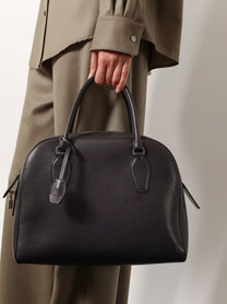 The Row Women's India Leather Handbag Black