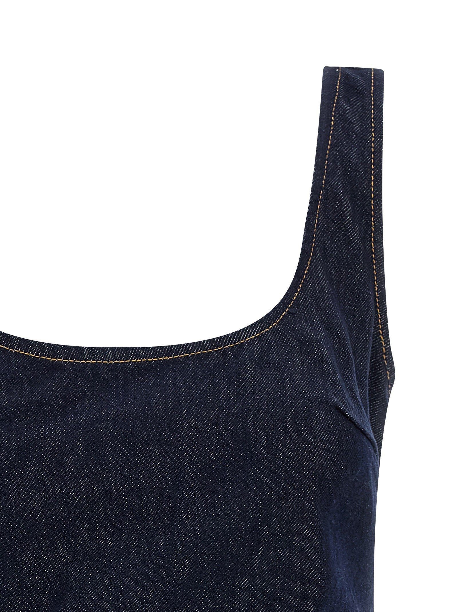 self-portrait Indigo Denim 3D Flower Mini Dress Blue