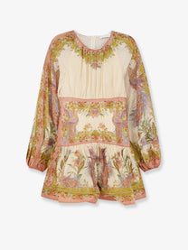 Zimmermann Women's Indra Cotton and Silk Mini Dress Gold