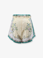 Zimmermann Women's Indra Cotton and Silk Shorts White, view 2