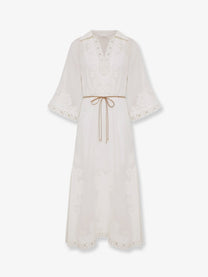Zimmermann Women's Indra Long Ramie Dress White