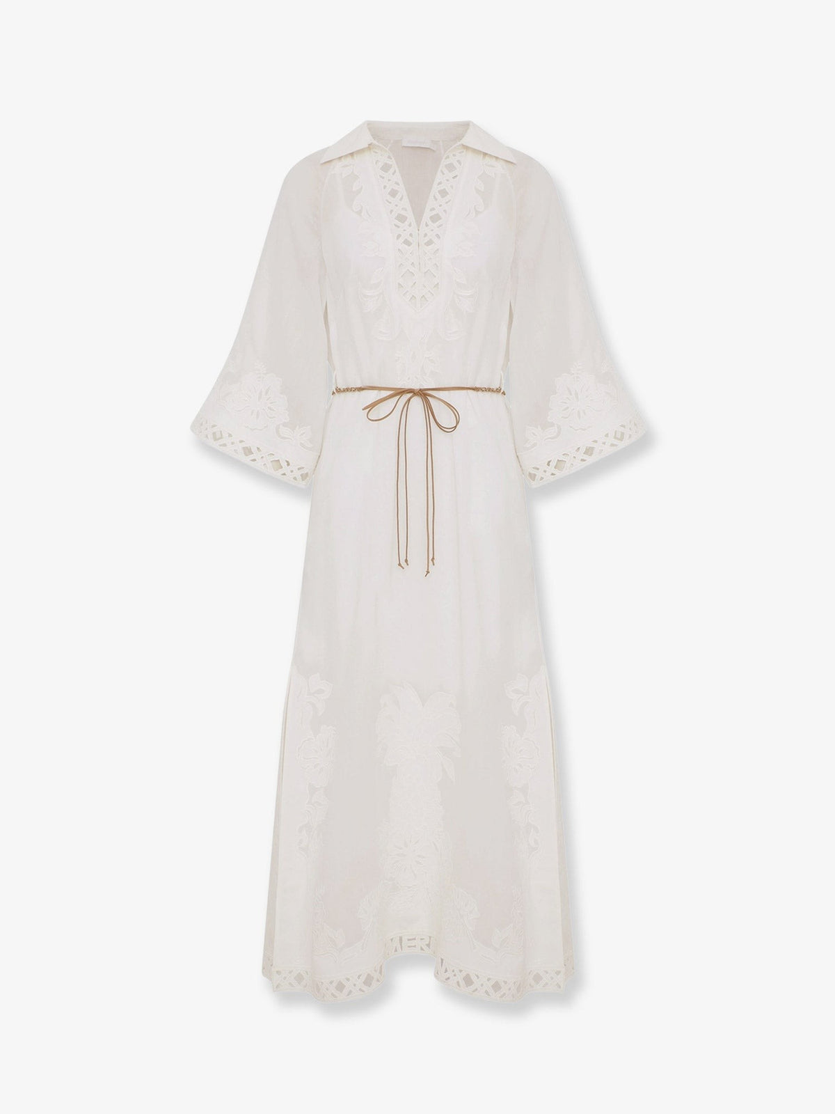 Zimmermann Women's Indra Long Ramie Dress White
