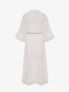 Zimmermann Women's Indra Long Ramie Dress White, view 2