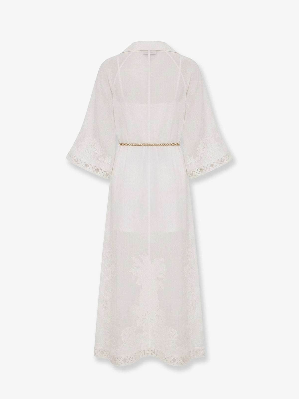 Zimmermann Women's Indra Long Ramie Dress White, view 2