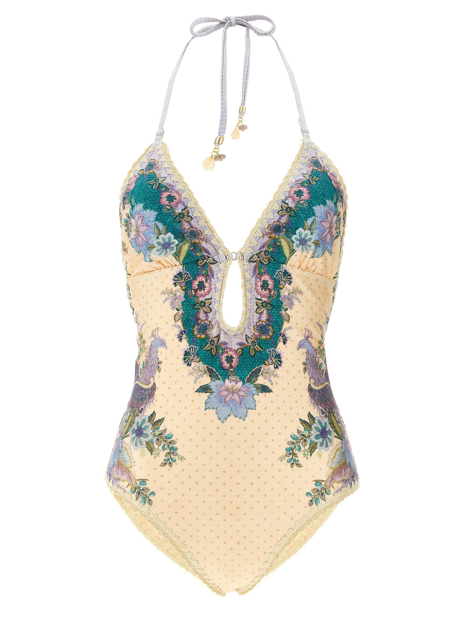 Zimmermann Indra One Piece Swimsuit Gold