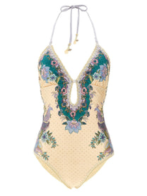 Zimmermann Indra One Piece Swimsuit Gold