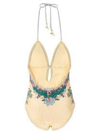 Zimmermann Indra One Piece Swimsuit Gold