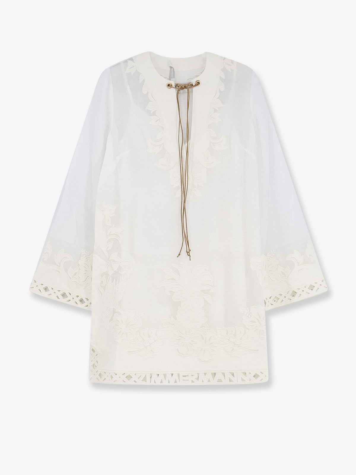 Zimmermann Women's Indra Ramie Long Dress White