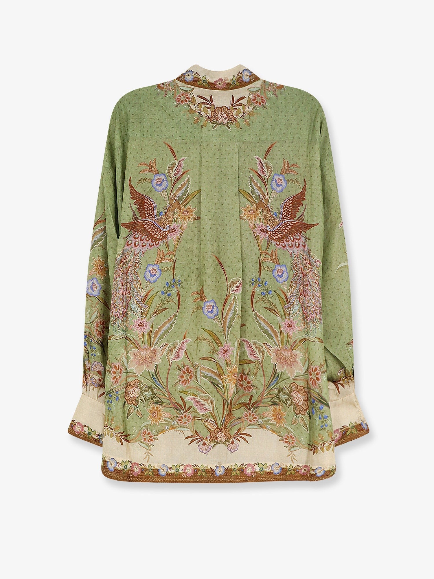 Zimmermann Women's Indra Silk Shirt Green