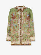 Zimmermann Women's Indra Silk Shirt Green