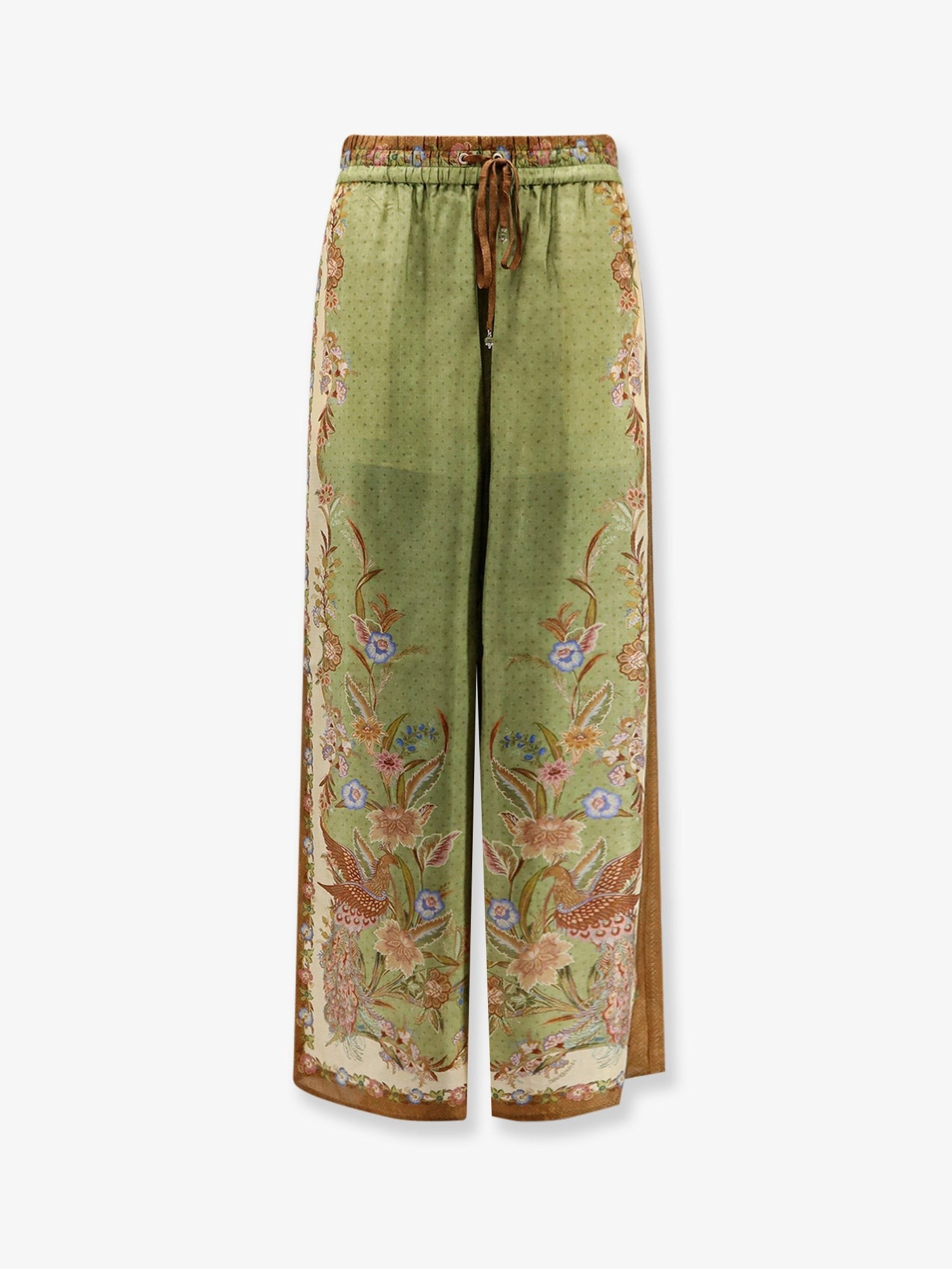 Zimmermann Women's Indra Silk Trousers Green