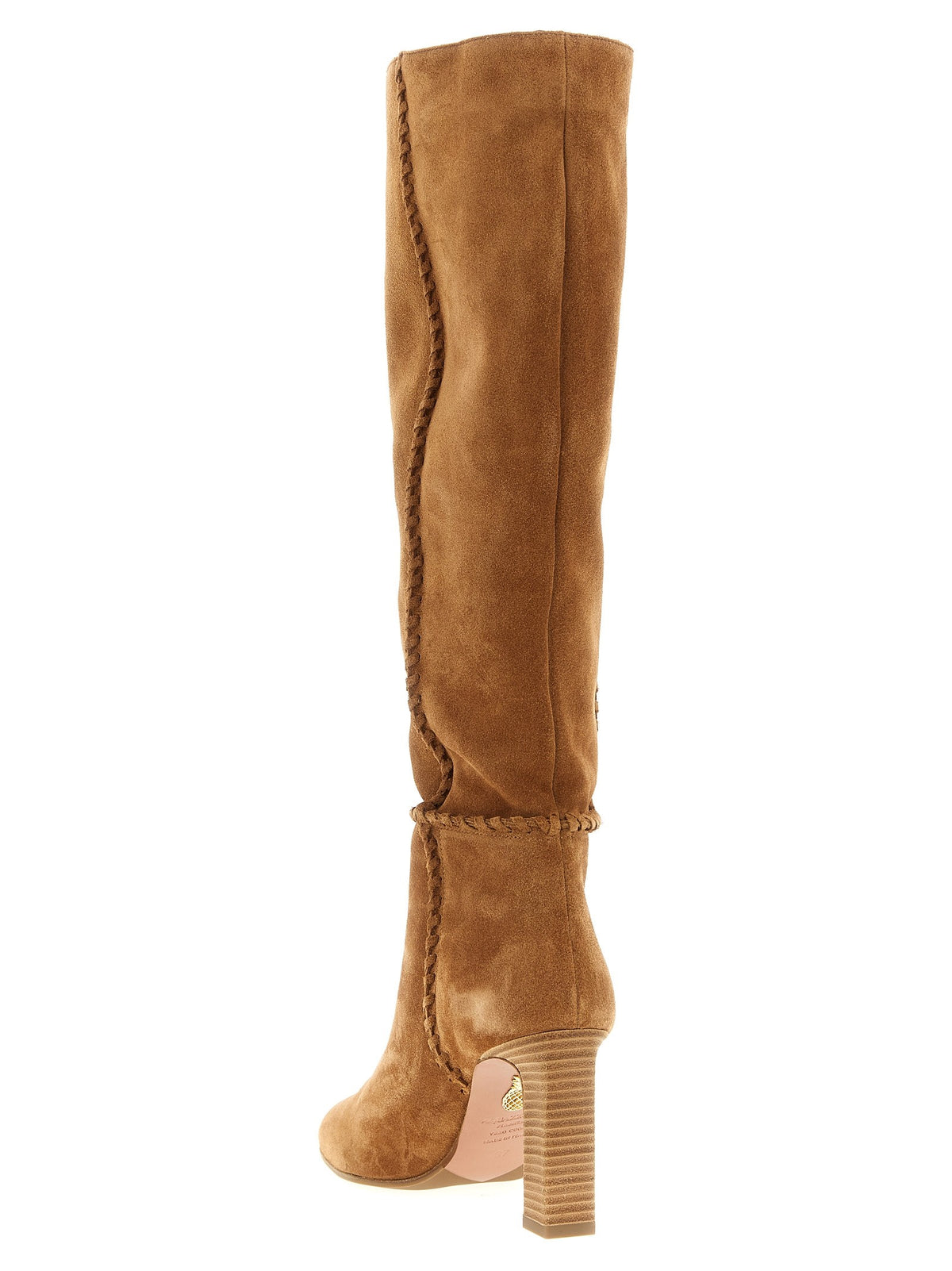 Aquazzura Indy Boots Beige, view 3
