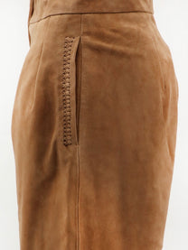 Scarlett Poppies Women's Inez Suede Bermuda Shorts Black