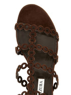 Aquazzura Infinity Chain Gladiator Sandals Brown, view 4