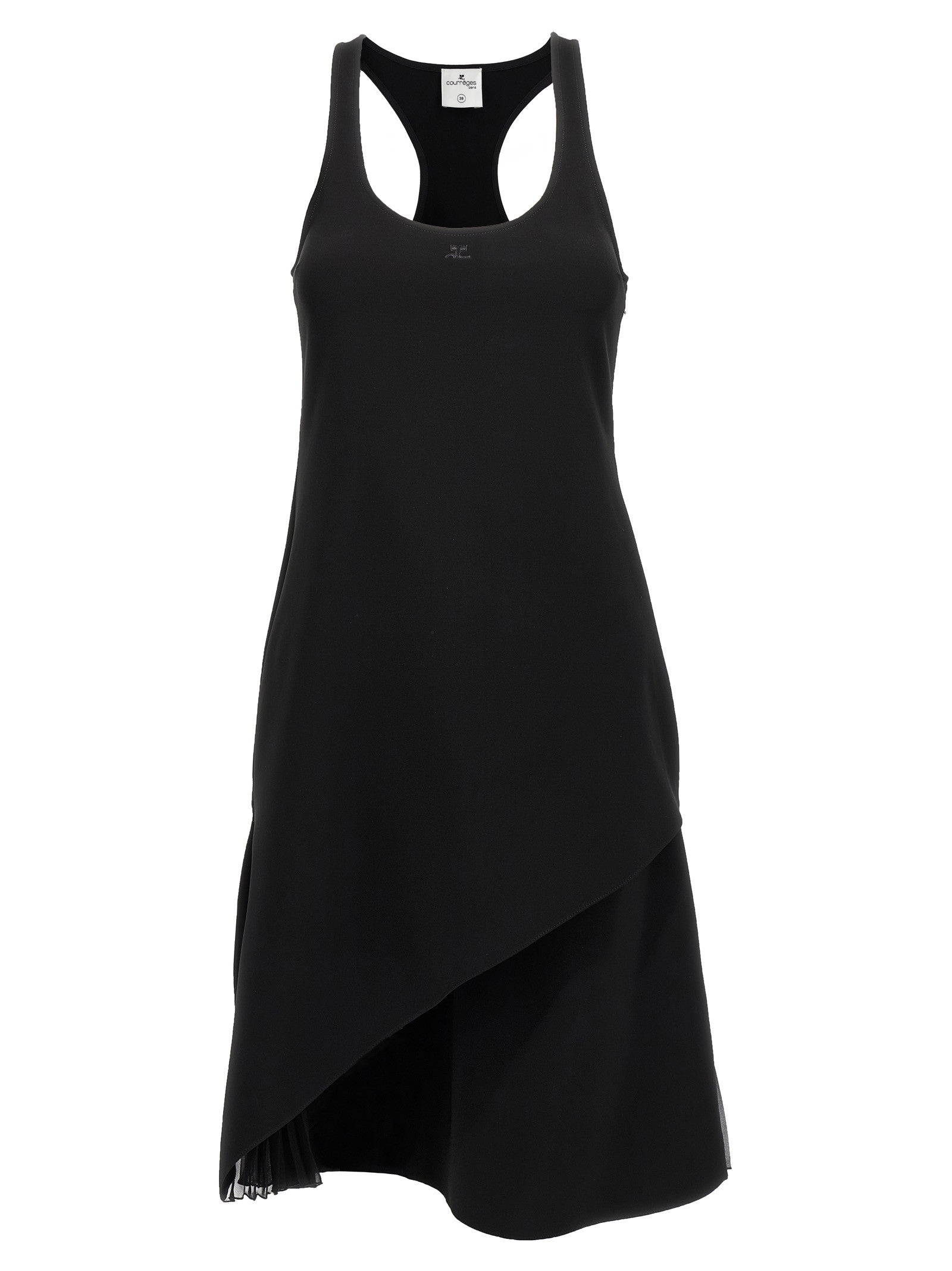 courrèges Infinty Pleats Line Dress Black