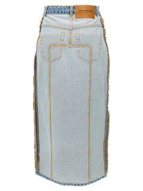Vetements Inside Out Skirt Blue