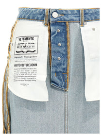 Vetements Inside Out Skirt Blue