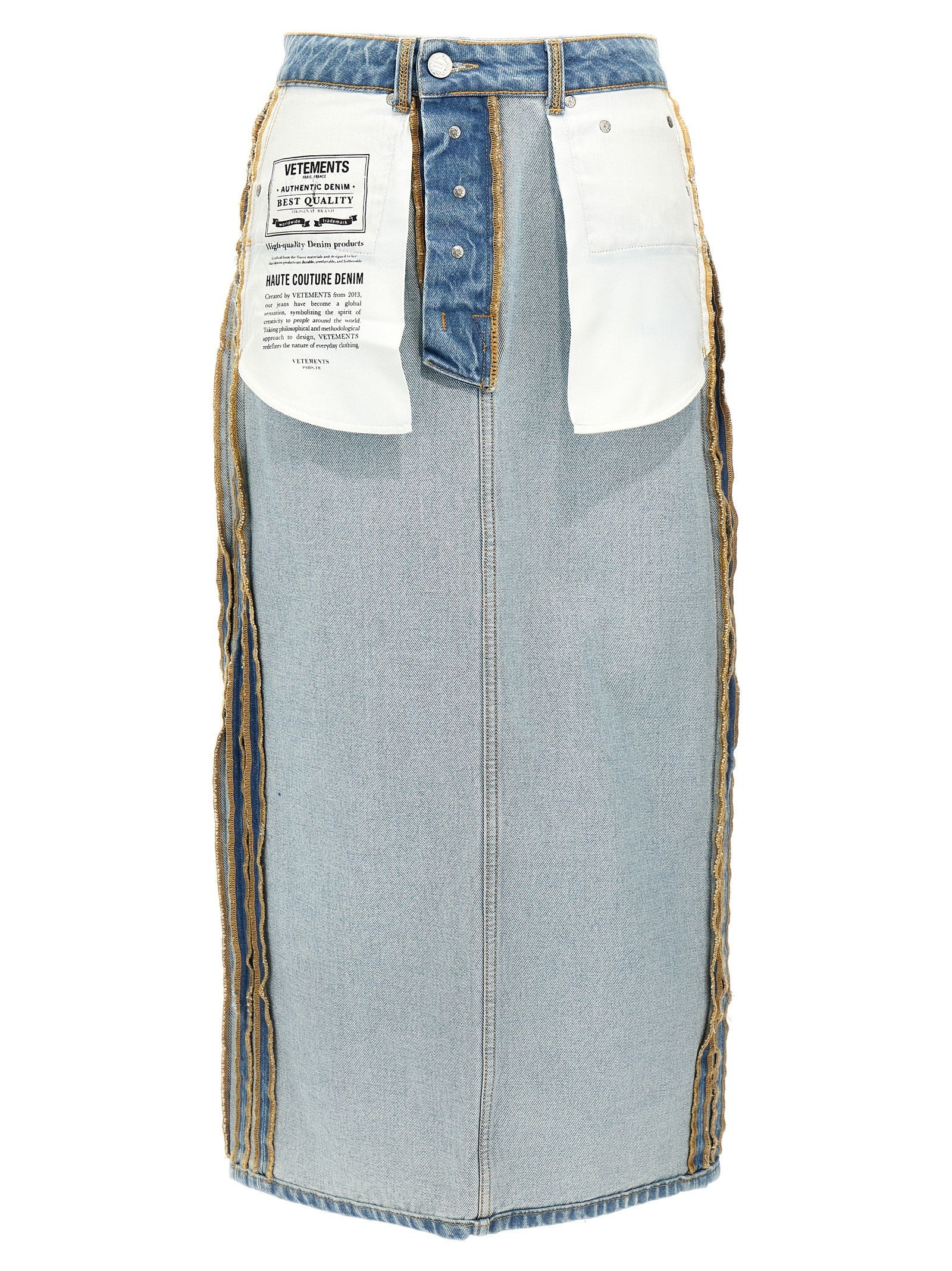 Vetements Inside Out Skirt Blue