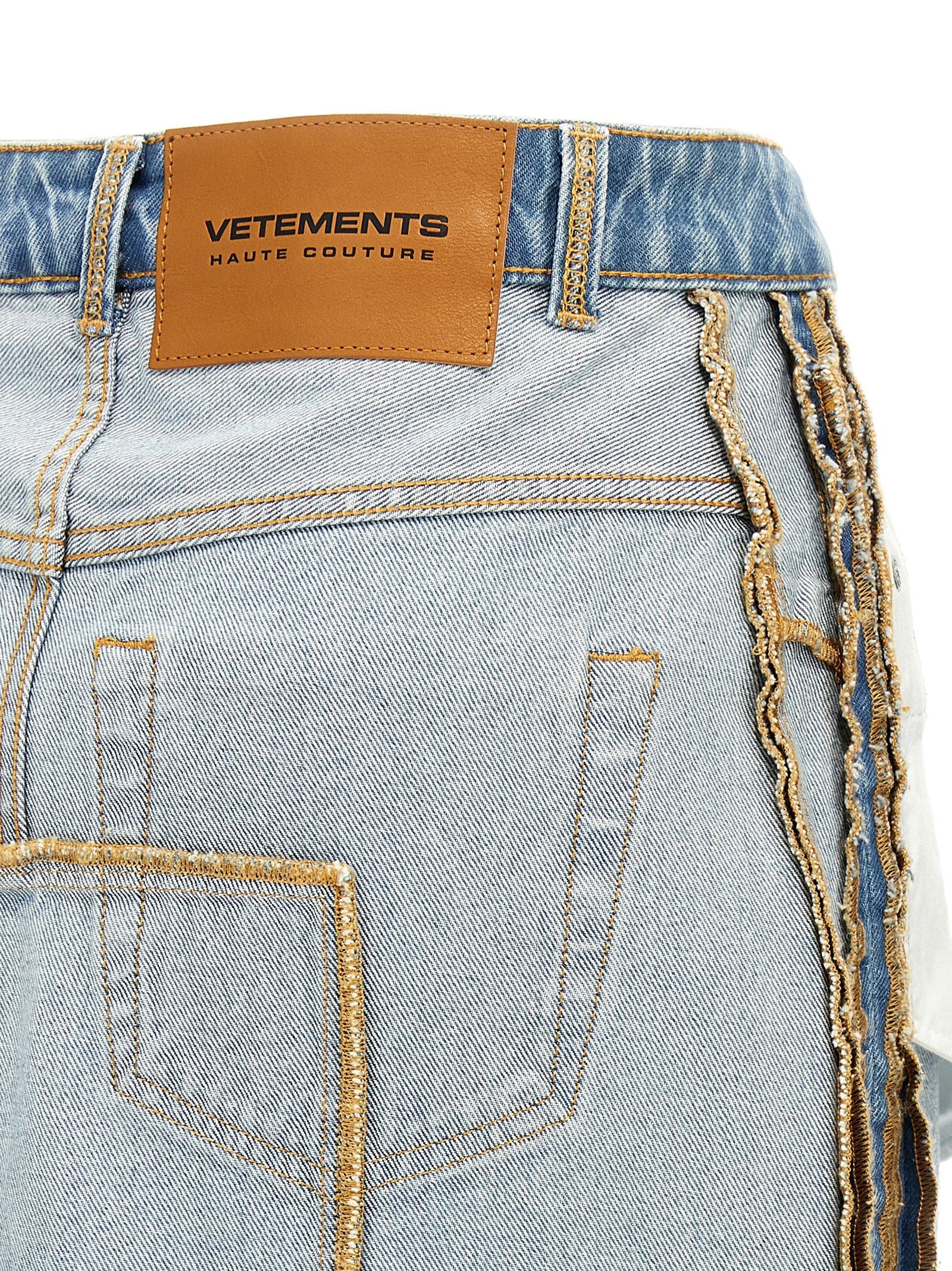 Vetements Inside Out Skirt Blue