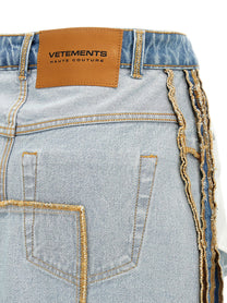 Vetements Inside Out Skirt Blue