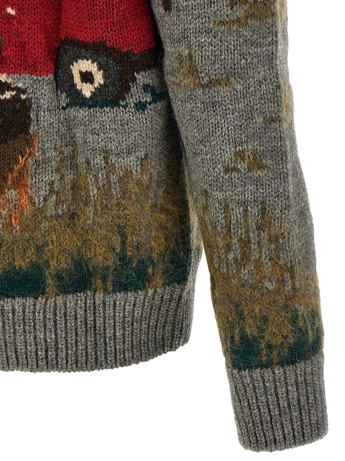 Junya Watanabe Intarsia Cardigan Grey
