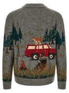Junya Watanabe Intarsia Cardigan Grey