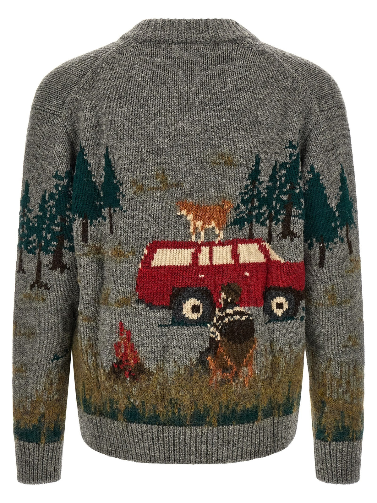 Junya Watanabe Intarsia Cardigan Grey