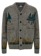 Junya Watanabe Intarsia Cardigan Grey