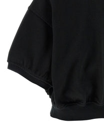T By Alexander Wang Intarsia Collar Polo Shirt Black