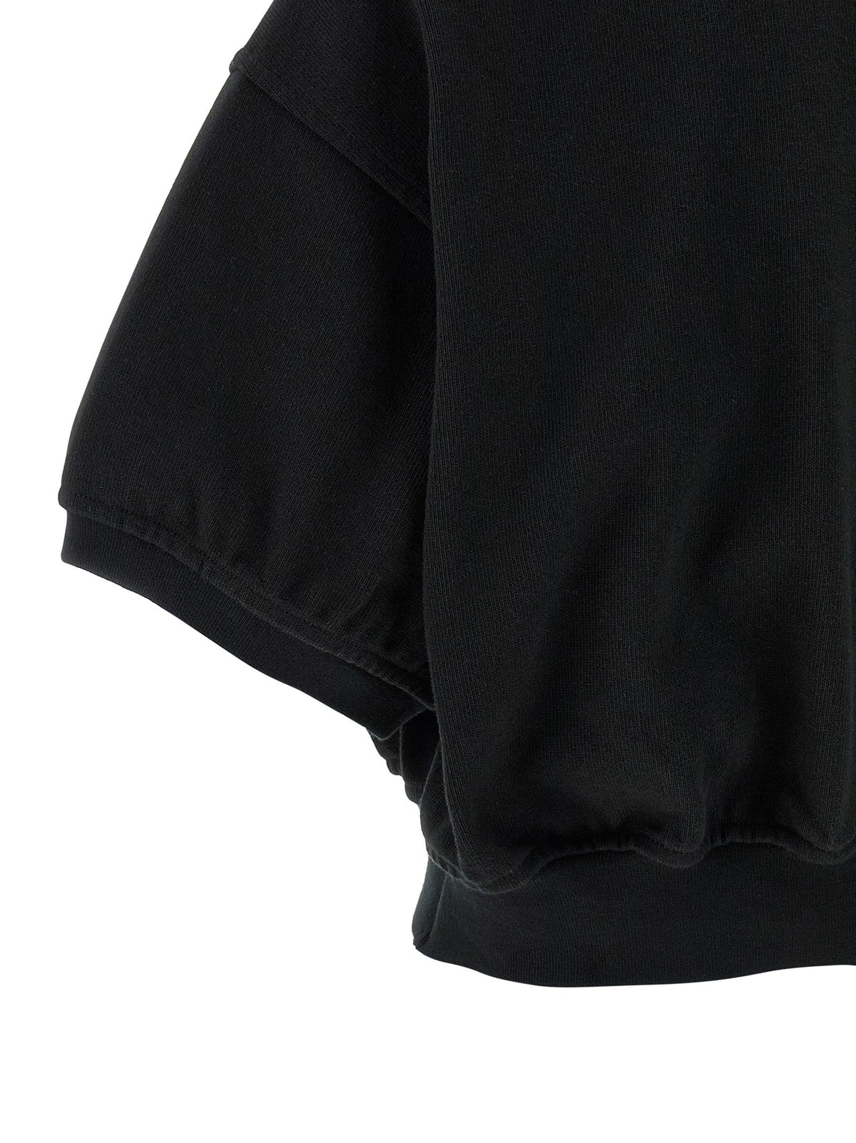 T By Alexander Wang Intarsia Collar Polo Shirt Black, view 4