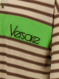 Versace Intarsia Polo Shirt Gold