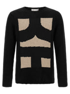 Comme Des Garcons Shirt Intarsia Sweater Black
