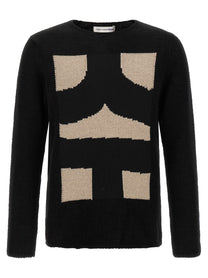 Comme Des Garcons Shirt Intarsia Sweater Black