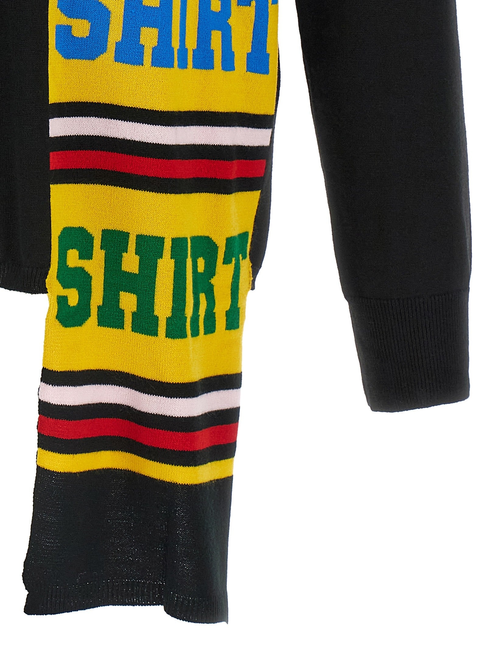 Comme Des Garcons Shirt Intarsia Sweater Black