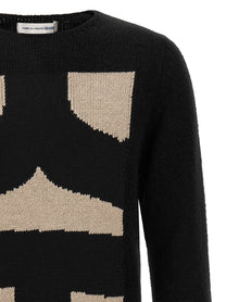Comme Des Garcons Shirt Intarsia Sweater Black