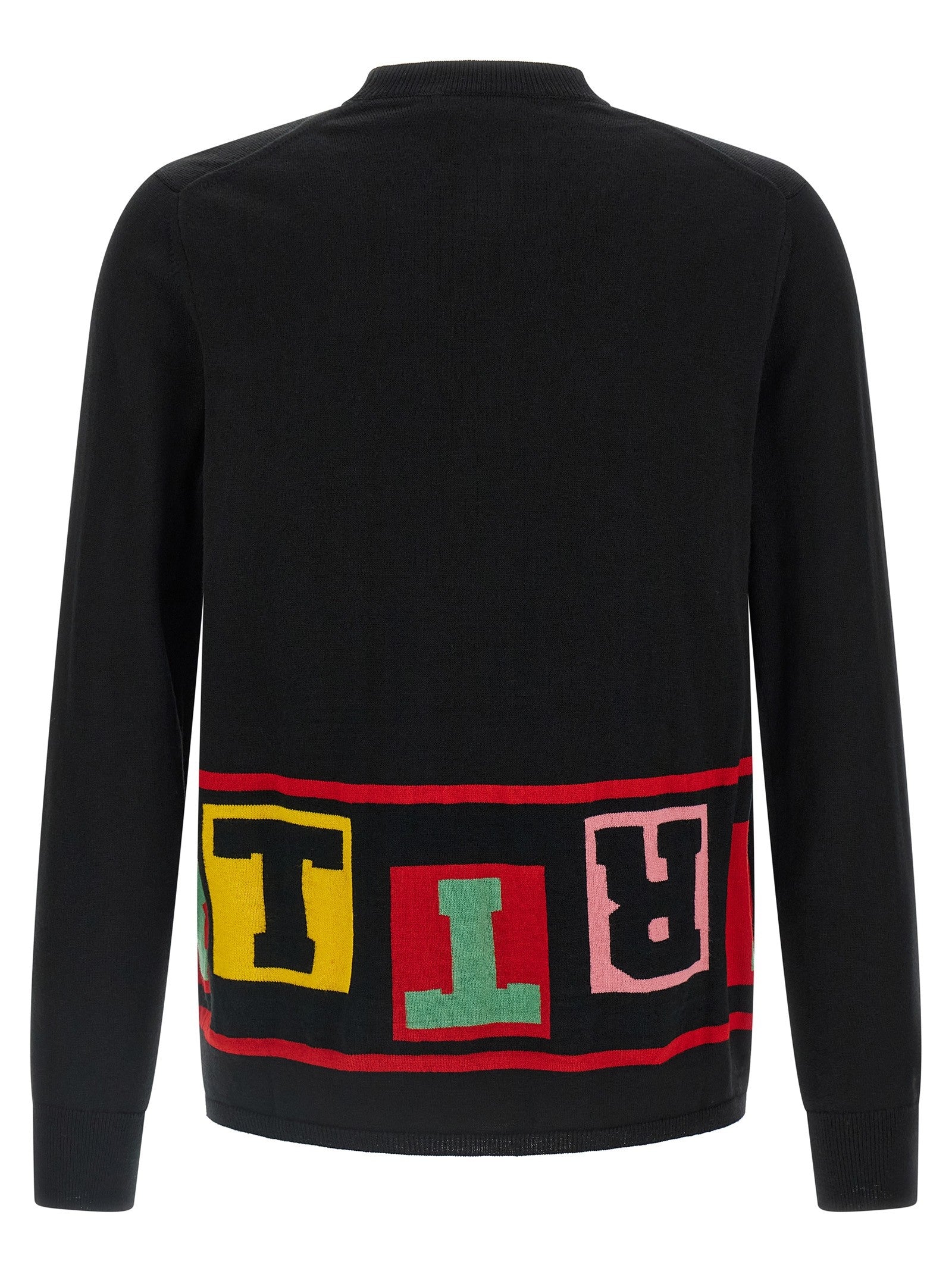 Comme Des Garcons Shirt Intarsia Sweater Black