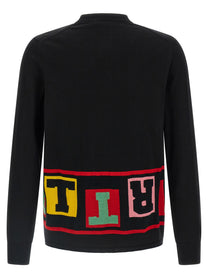 Comme Des Garcons Shirt Intarsia Sweater Black