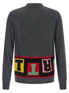Comme Des Garcons Shirt Intarsia Sweater Grey, view 2