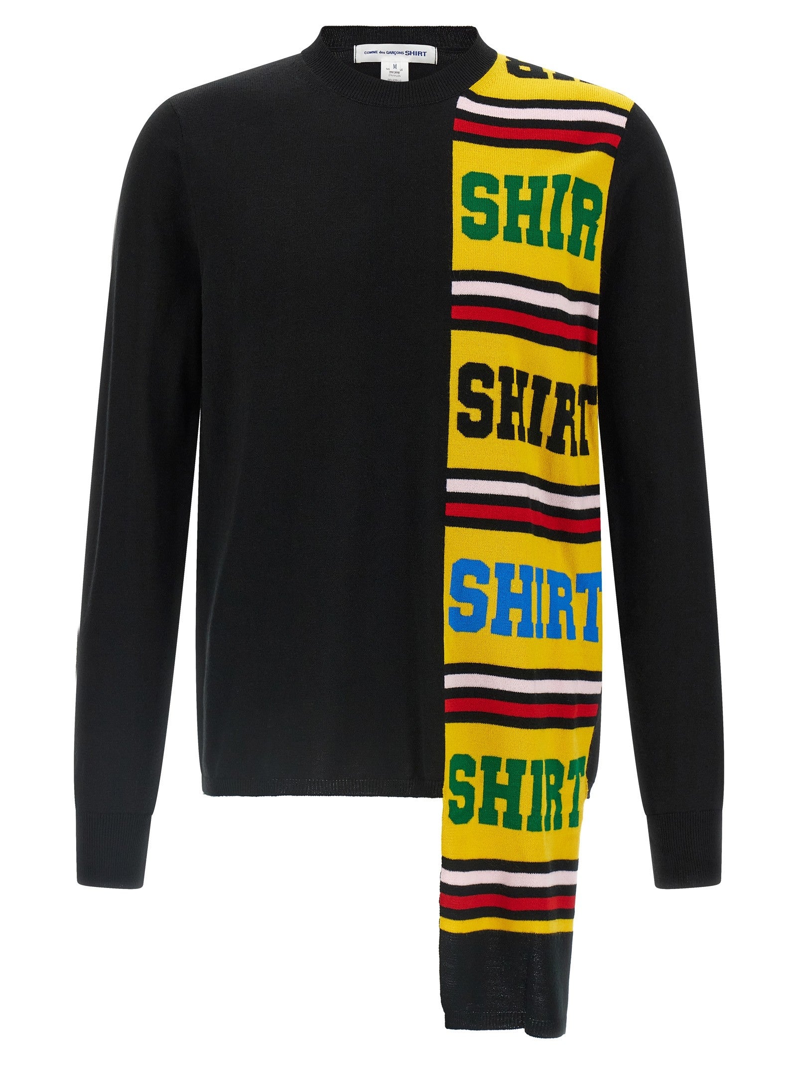 Comme Des Garcons Shirt Intarsia Sweater Black