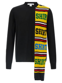 Comme Des Garcons Shirt Intarsia Sweater Black